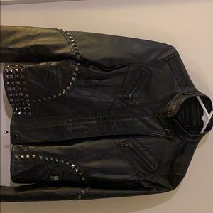 Stella and jamie leather black motorcycle jacket
